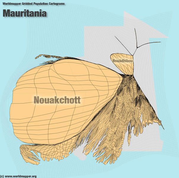 Mauretanien Bevölkerung Verteilung